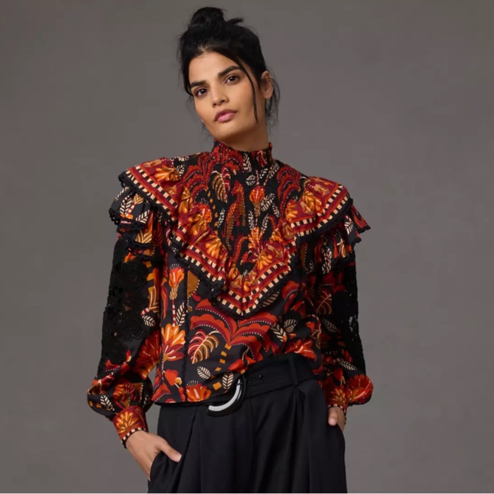 FARM Rio Nature Beauty Lace Blouse